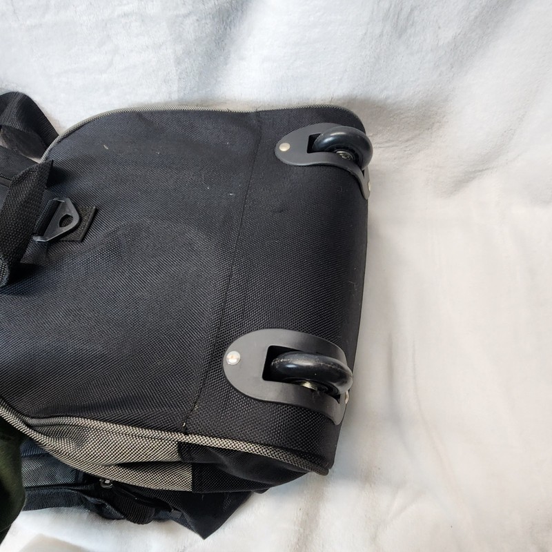 Collapsible Expandable Rolling Duffle Bag Black 30" With Shoulder Strap gallery