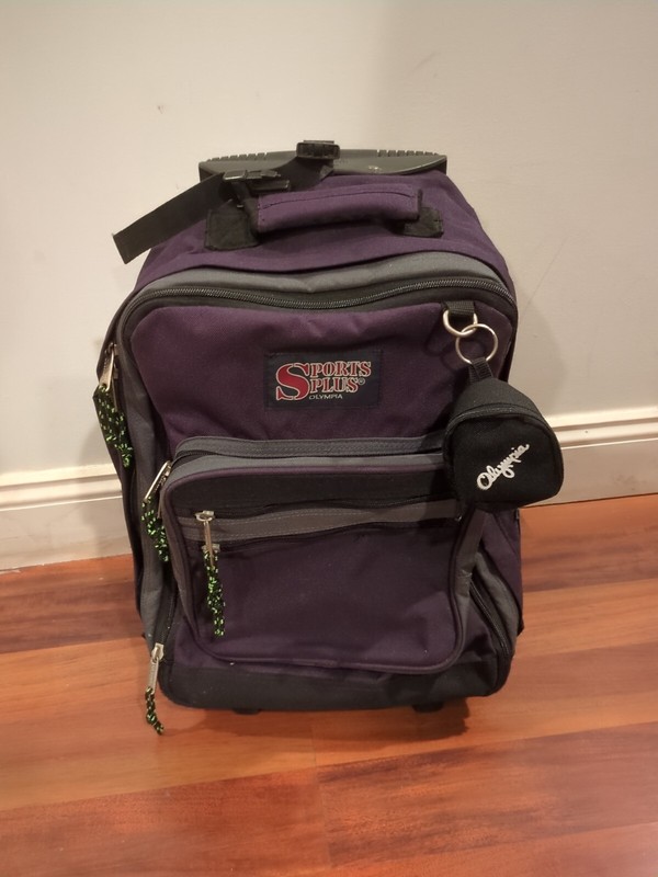 Vintage Olympia Sports Plus Rolling Backpack Carryon Bag Luggage America Inc