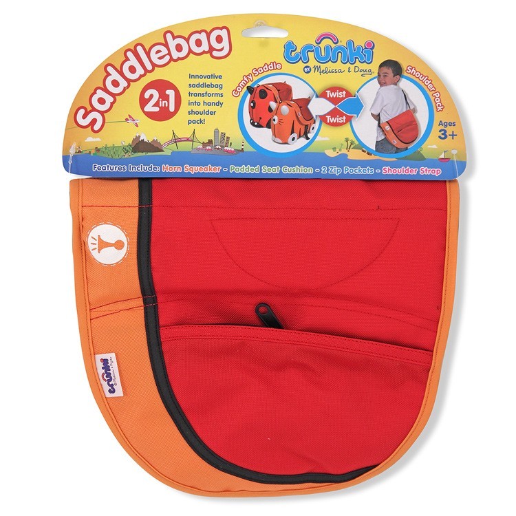 BNWT Melissa & Doug TRUNKI 2-in-1 Saddlebag and Shoulder Pack in Orange & Red