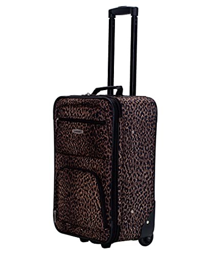 Rockland Vara Softside 3-Piece Upright Luggage Set, One Size, LEOPARD gallery