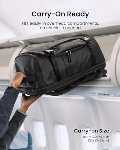 Travel Backpack TSA Friendly Flight Approved Carry-on 40L Black-ripstop gallery