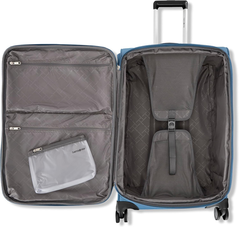 Expandable 21-Inch Carry-On Suitcase with 360° Spinner Wheels - CAPTAINS BLUE gallery