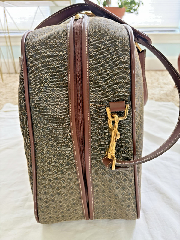 Hartmann Wings Jacquard Diamond Pattern 20" Leather Shoulder Bag Weekend Bag gallery