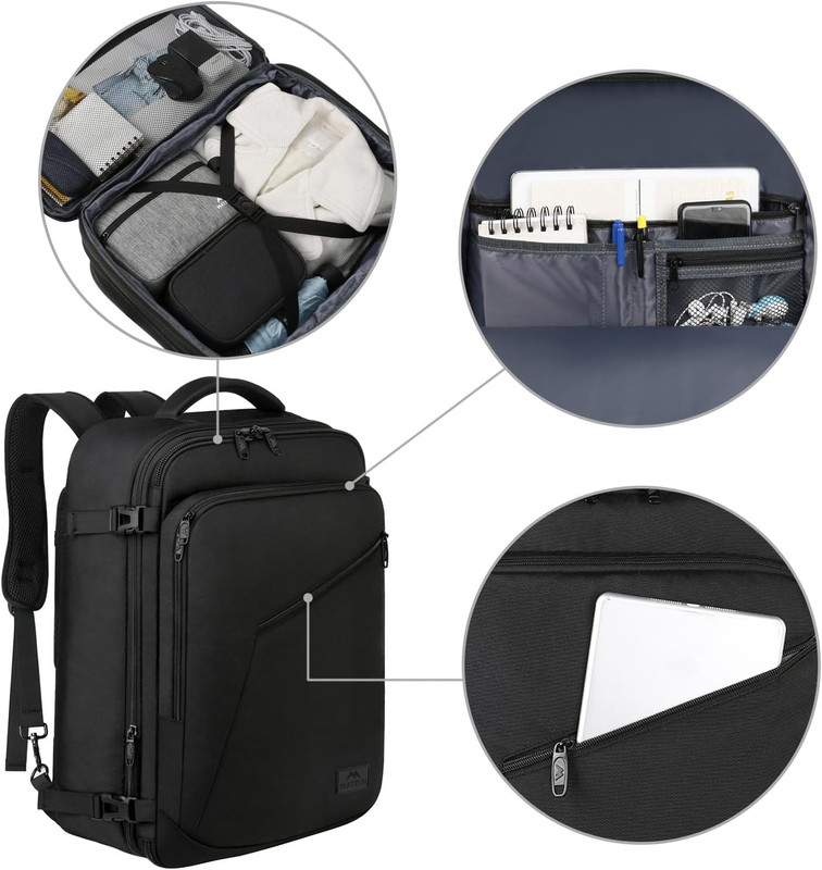 MATEIN Carry on Backpack, Extra Large Travel Backpack Expandable Airplane Approv gallery