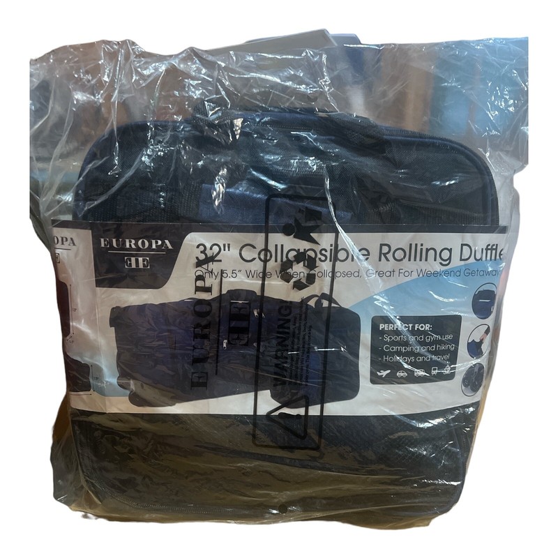 First Class 32" Rolling Duffle Bag Collapsible Lightweight Adj Strap - NEW gallery