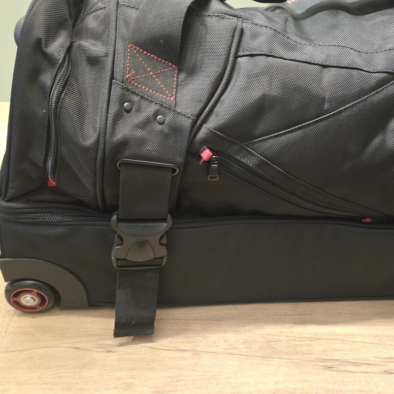 Ful Rig 30" Split Level Gray Red Rolling Duffle Travel Bag Luggage Suitcase gallery