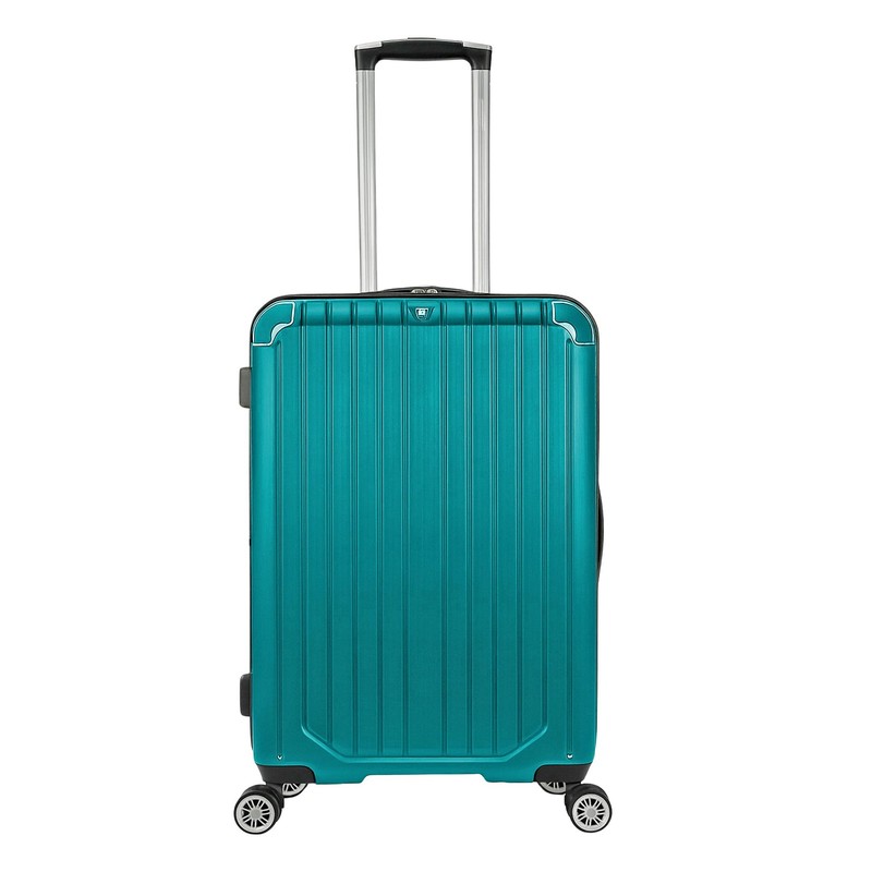 Dejuno Beaumont Lightweight Hardside Expandable Spinner Luggage, Teal, Carry-On
