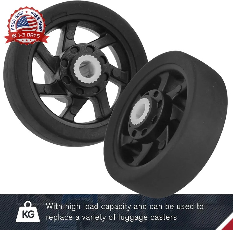 Zoofen 4 Pcs Luggage Wheels Replacement 50x14mm Suitcase Replacement Wheels Wear gallery