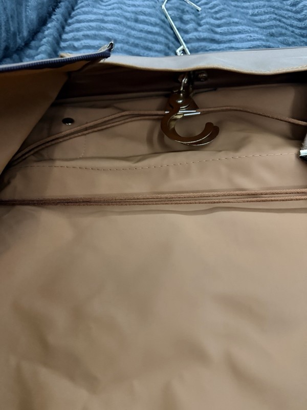 Vintage Samsonite Garment And Accessory Travel Bag-2 Items-light Brown-hangers gallery