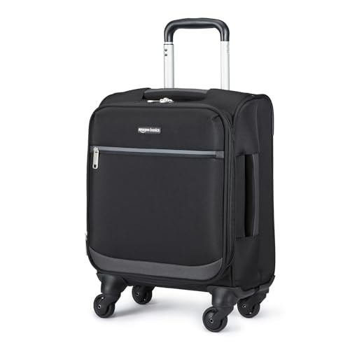 AMAZON BASICS LUGGAGE, 18 SMALL SOFTSIDE CARRY-ON 360-VALUE WHEELS - BLACK gallery