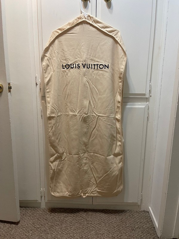 Authentic Louis Vuitton Large Garment Bag Canvas Cotton Fabric Logo 47" x 23"