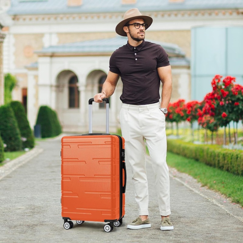 24" Expandable Hard Shell Carry On Luggage Hardside Suitcase with Spinner Wheels gallery