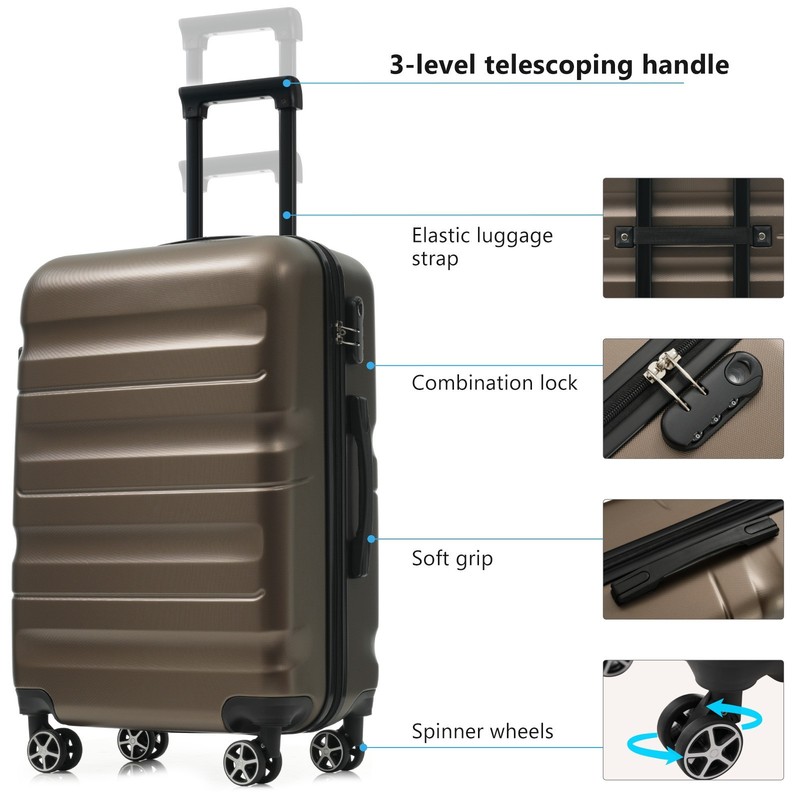 6 Set ABS Hardshell Luggage Set Check-In Sizes Suitcases for Travel & Business gallery