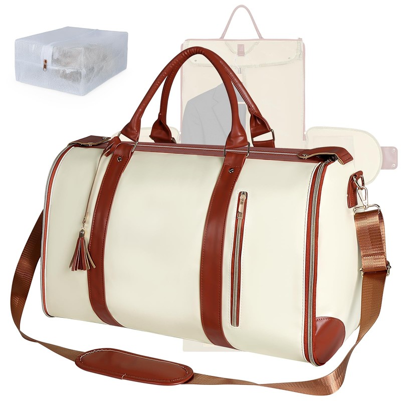 Convertible Duffle Bag Travel, 2 in 1 Hanging Suit Garment Bag with Shoe Pouch