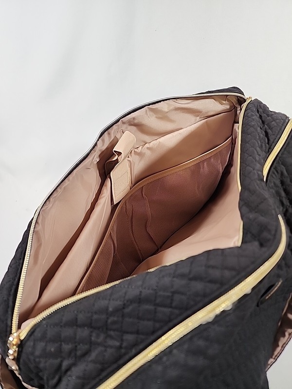 Bagsmart Weekender Overnight bag Duffle Carry On Bag 37L Quilted Black FREE SHIP gallery