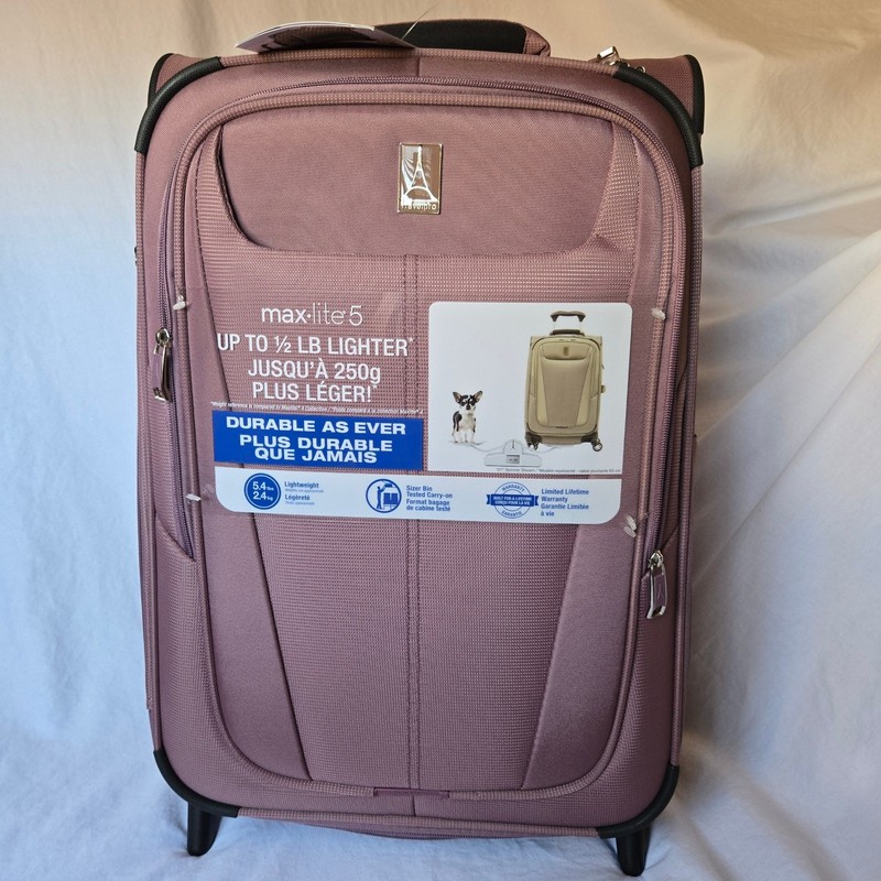 Travelpro Maxlite 5 22 Expandable Rollaboard Dusty Rose Pink BNWT RARE color