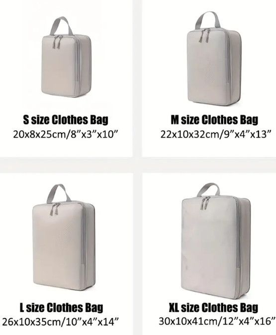 Packing Cubes Compression Travel 4pc Set Lightweight Luggage Compressible Choice gallery