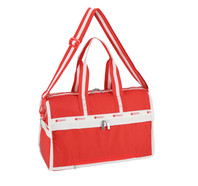 LeSportsac Spectator Rouge Red Deluxe Medium Weekender Crossbody Bag, 2 Tone