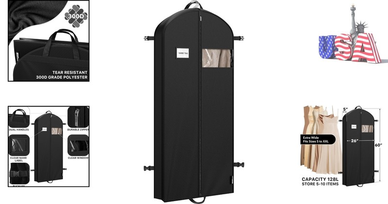 Compact Foldable 60" Garment Bag - Perfect for Tuxedos and Travel Essentials gallery