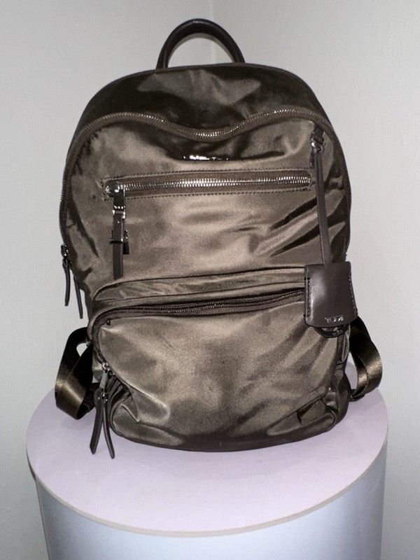 Tumi Brown Backpack Adjustable Straps Multiple Compartments 196301MKS gallery