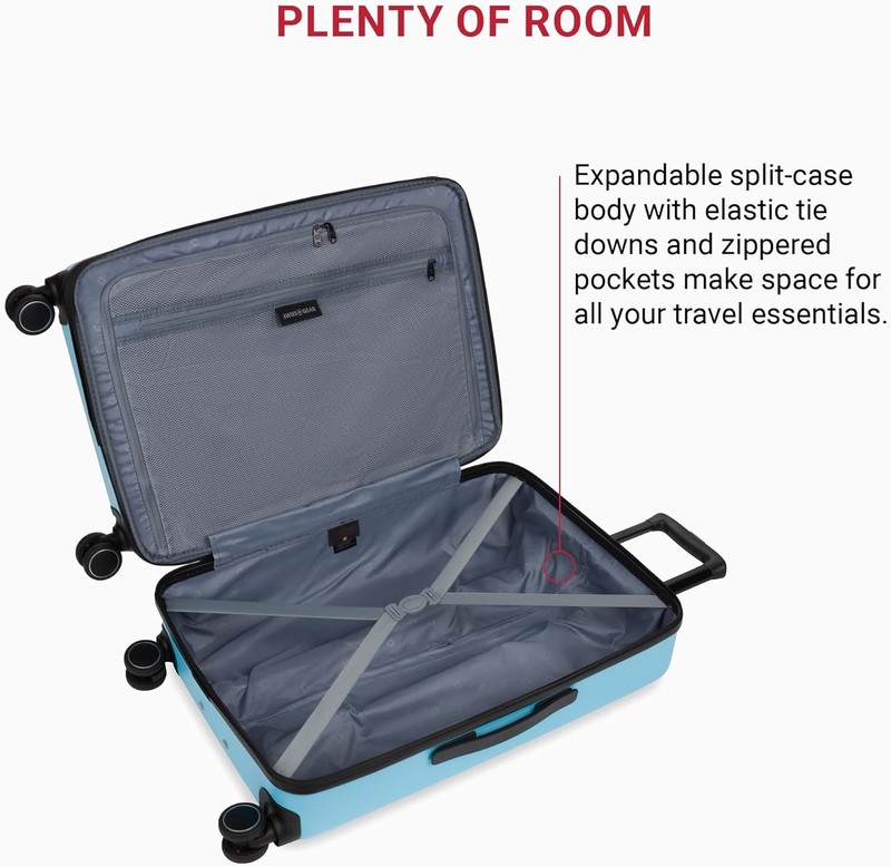 SwissGear 8020 24" Checked-Medium Eclipse Hardside Expandable Luggage Blue gallery