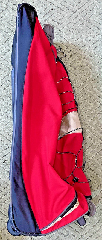 Samsonite Ripstop Wheeled Rolling Duffel Bag Red 34” Extending Handle CLEAN gallery