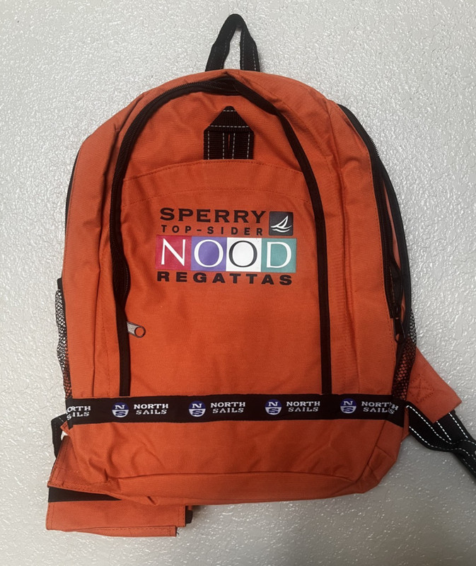 Sperry Topsider Orange Backpack Beach Pool Bucket Travel Boat Bag