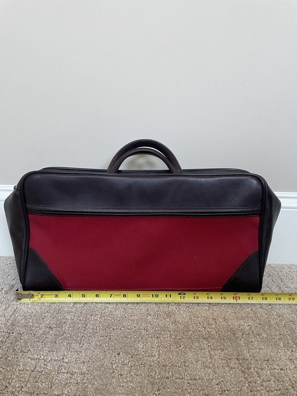 Hartmann Belting Red Soft-side Canvas & Leather Travel Bag