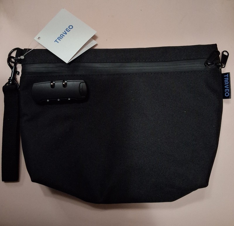 Secure pouch Lockable Smell proof ANTI THEFT Travel Bag with Combination Lock