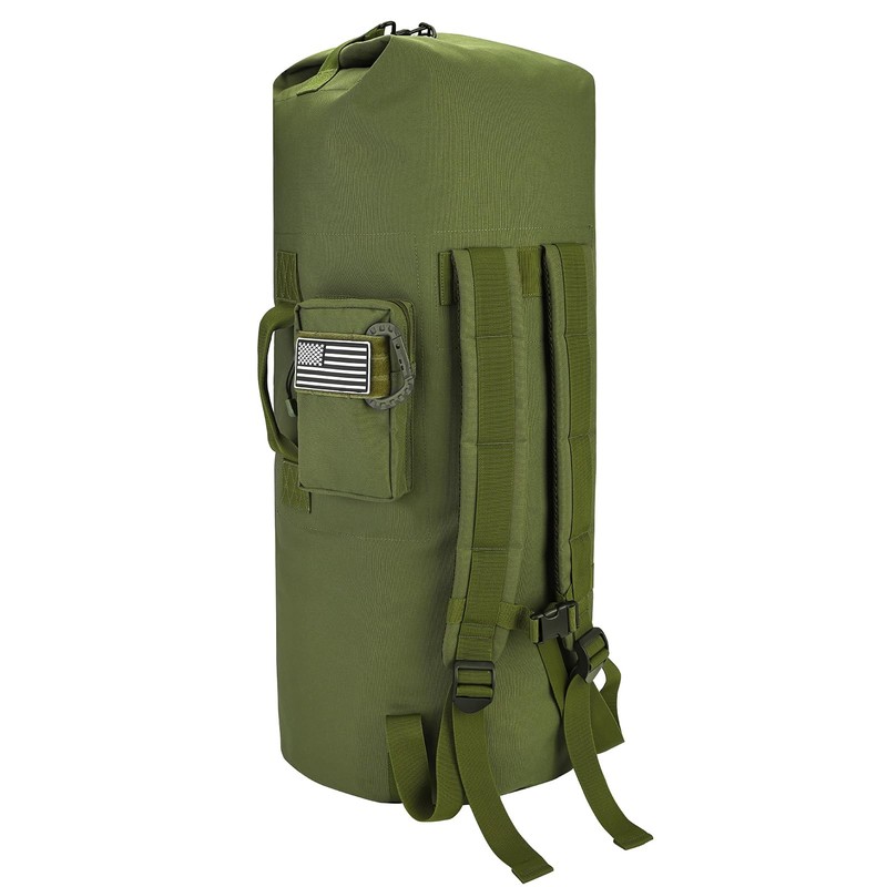 Military Duffle Bag, 110L Extra Large Sea Bag with Backpack Straps Heavy Duty