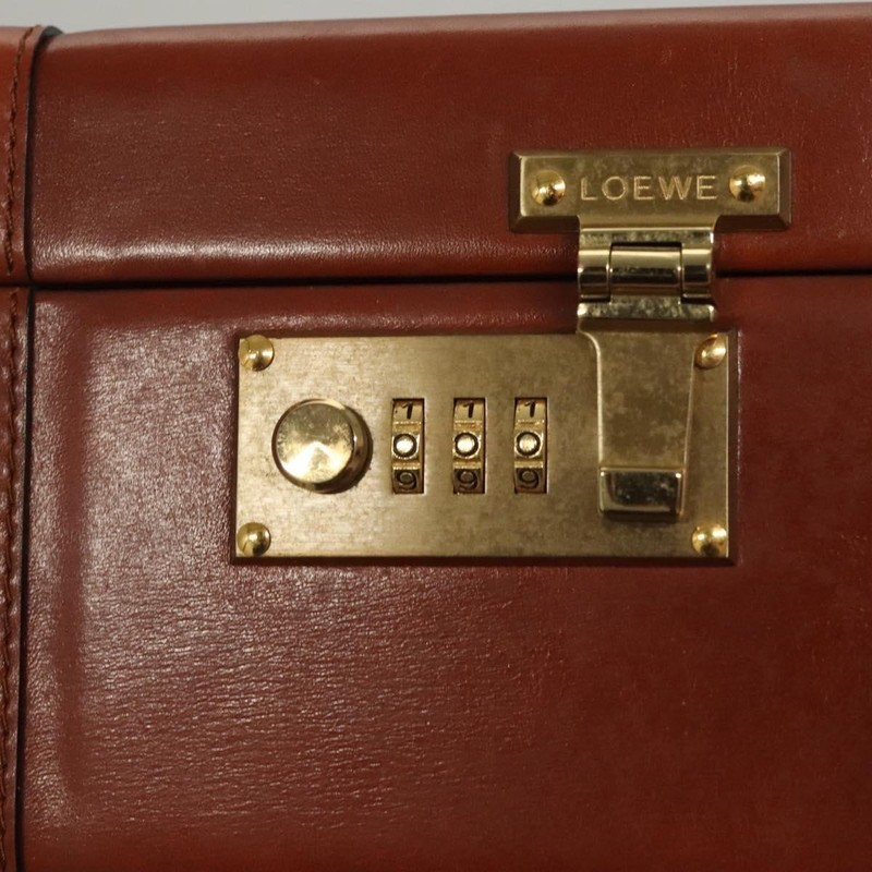 LOEWE Trunk Leather Brown Auth BD1177 gallery