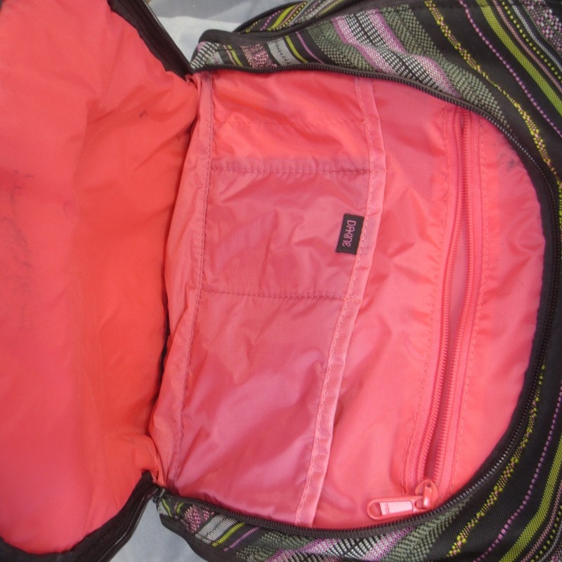 Dakine Striped Backpack Multicolor Black Pink Yellow Lined Laptop Sleeve Daypack gallery