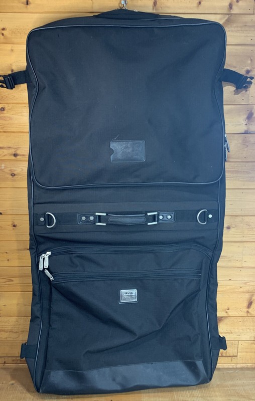 Jeep Wrangler Suit Garment Bag Rugged Travel Equipment Black Canvas