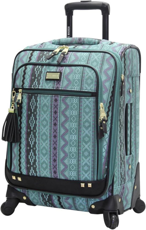 Legends Turquoise 20" Softside Carry-On Luggage with 4 Spinner Wheels