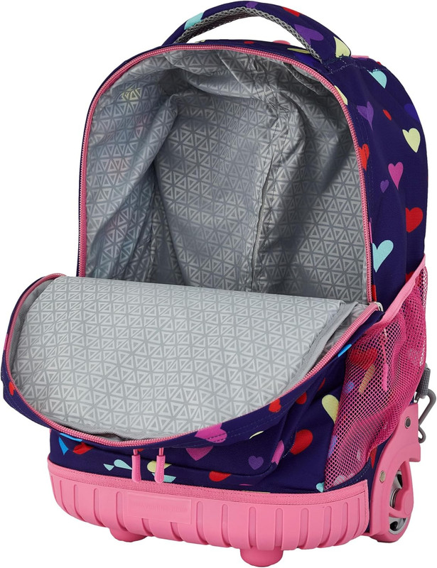 4 Piece Rolling Backpack Set with Accessories,Heart gallery