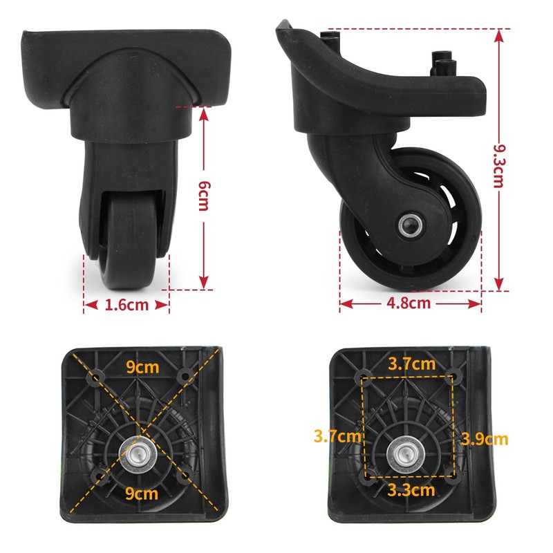 Luggage Wheels Replacement Kit, Spinner 360 Degree Wheel for Travel, Suitcase... gallery