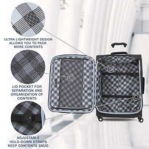 Maxlite 5 Softside Expandable Spinner Wheel Checked-Medium 25-Inch Black gallery