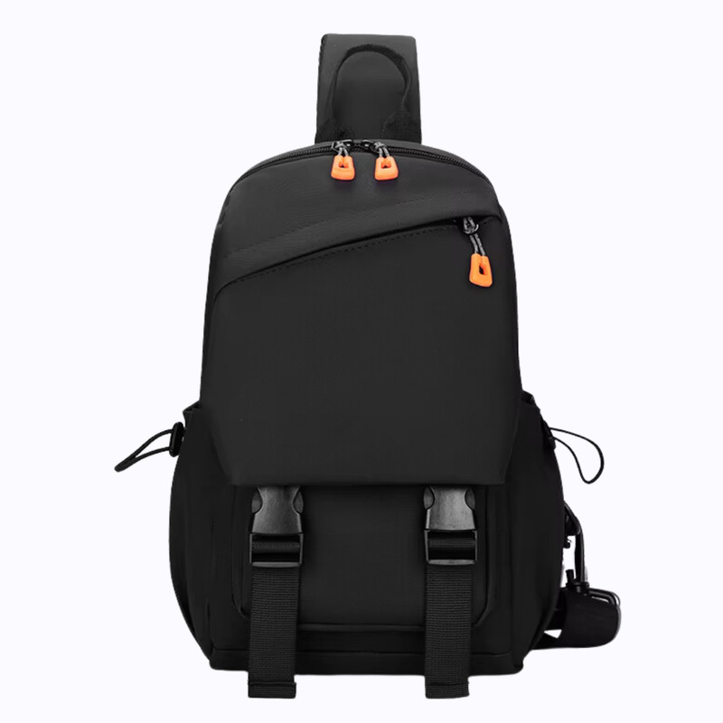 UNISEX WATER-RESISTANT OXFORD MESSENGER BAG – Available In Black Or Gray