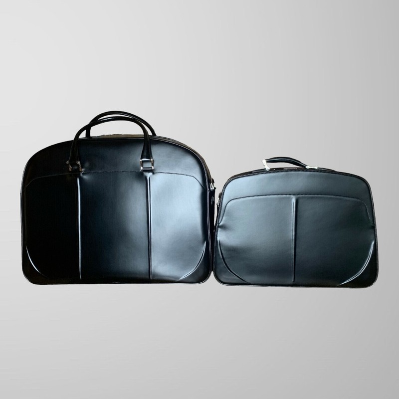 SAMSONITE BLACK LABEL BAYAMO LEATHER SUITER GARMENT BAG OVERNIGHTER COMBO