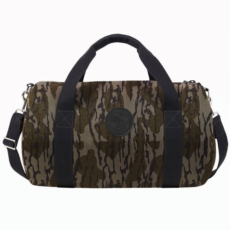 Duluth Pack Zippered Round Duffel Bag – Olive Drab Mossy Oak Bottomland