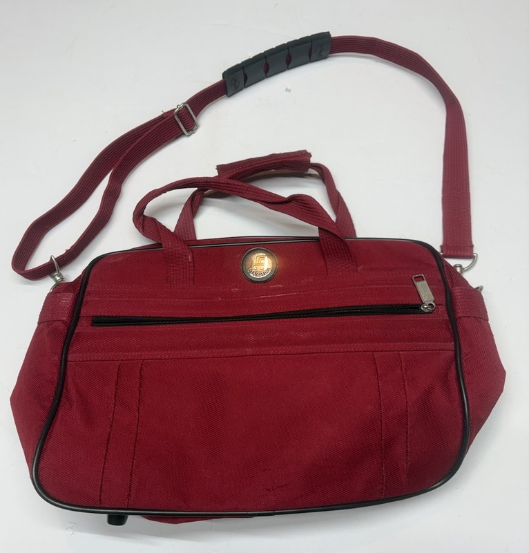 Olympia Elegance Collection Red Duffel Bag | Luggage America Inc. Vintage