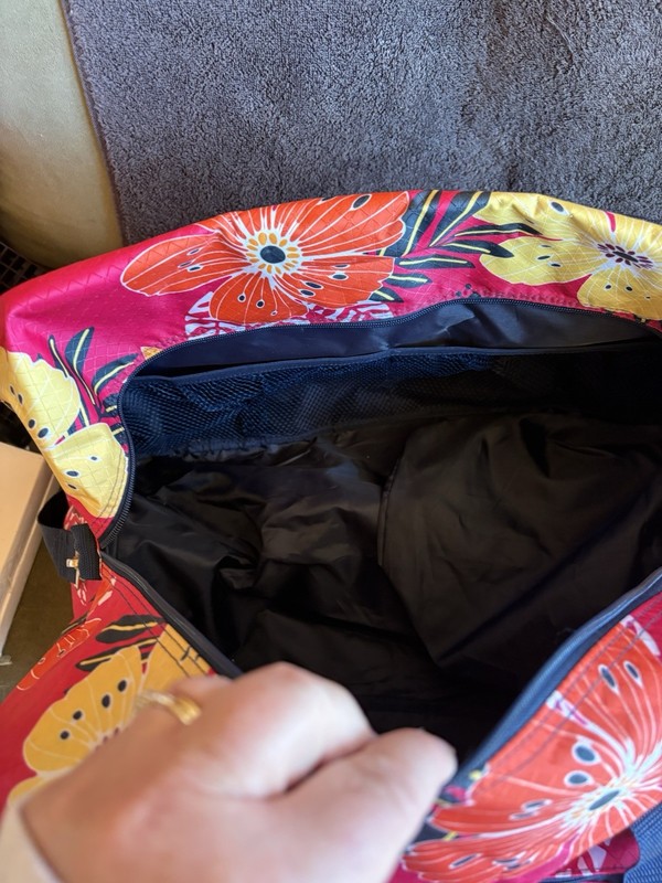 Thirty One Large Travel Bag Tote Tropical Garden, Pink, gallery
