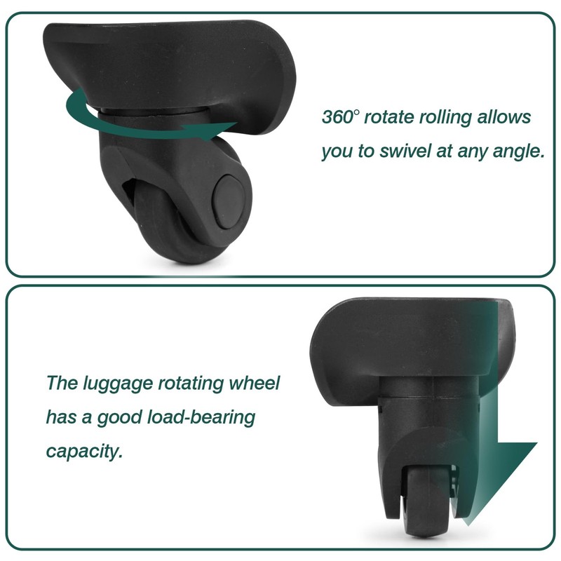 2-Pcs Luggage Wheels Replacement Plastic Luggage Suitcase Swivel Caster Wheel... gallery