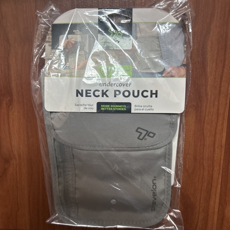 Travelon Travel Pouch Rfid Blocking Undergarment Neck Pouch Travel Wallet, Gray gallery