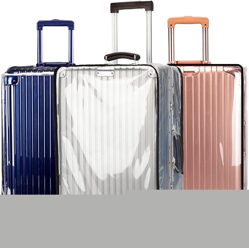 Clear PVC Suitcase Cover Protectors 20/24/26/28/30 Inch Suitcase Baggage Cove... gallery