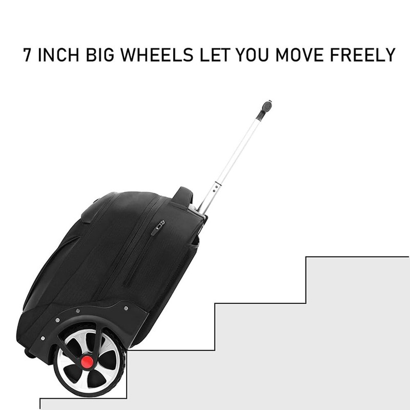 Waterproof Rolling Backpack, Backpack with Wheels for Business and Travel Com... gallery