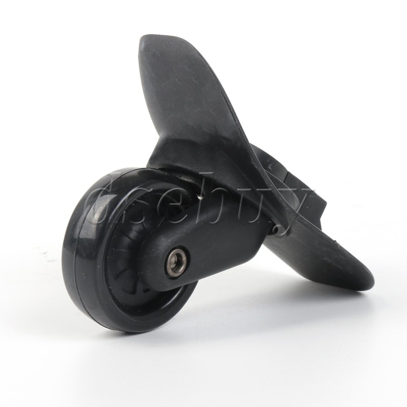 2 Pieces Suitcase Repair Spinner Wheels 3.35 Inch Left & Right W165 Black Set gallery