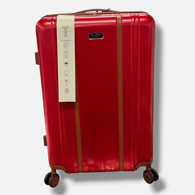 TED Baker Red Logo Travel Hardside Spinner TSA Luggage Suitcase 30″