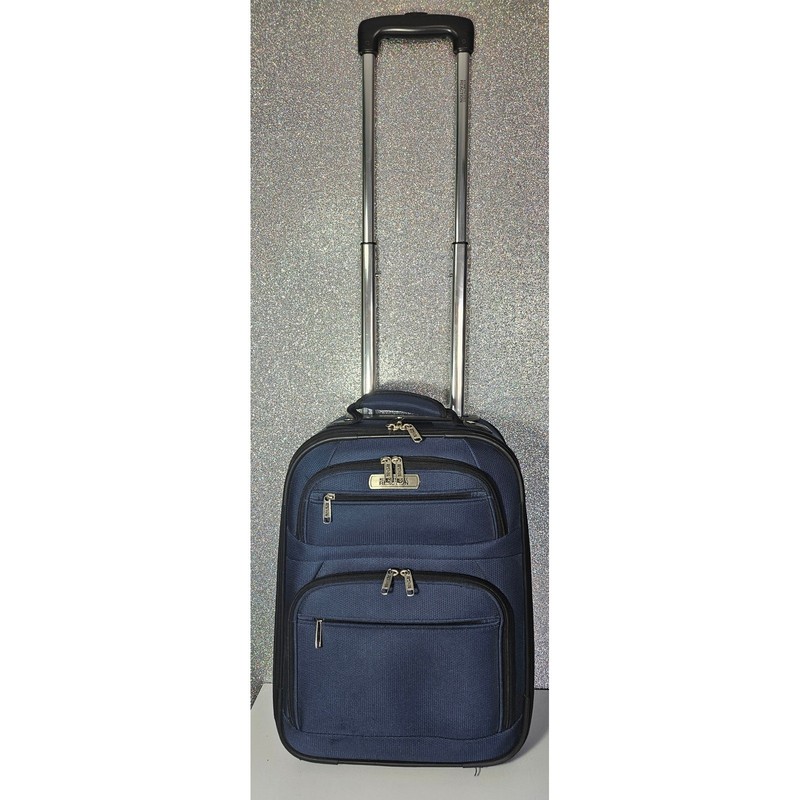 Kenneth Cole Reaction Blue Soft Rolling Carry On Suitcase Luggage RUGGED Vintage gallery