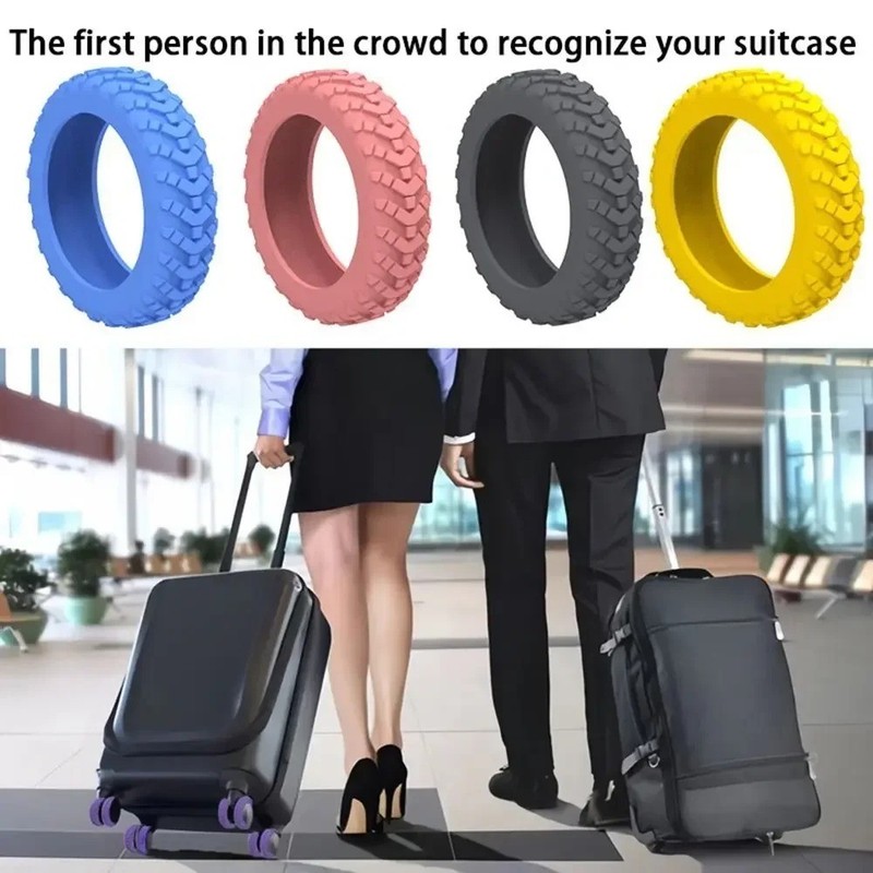 Luggage Wheel Covers, 8 PCS Silicone Wheel Protector Covers for 2-2.6 inches 8-S gallery